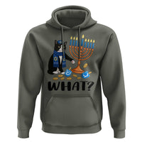 Funny Black Cat Chaos Hanukkah Menorah Gift Hoodie - Wonder Print Shop