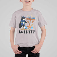 Funny Black Cat Chaos Hanukkah Menorah Gift T Shirt For Kid - Wonder Print Shop
