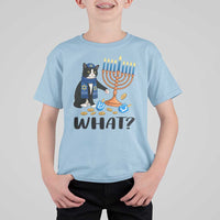 Funny Black Cat Chaos Hanukkah Menorah Gift T Shirt For Kid - Wonder Print Shop