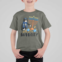 Funny Black Cat Chaos Hanukkah Menorah Gift T Shirt For Kid - Wonder Print Shop