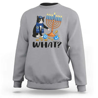 Funny Black Cat Chaos Hanukkah Menorah Gift Sweatshirt - Wonder Print Shop