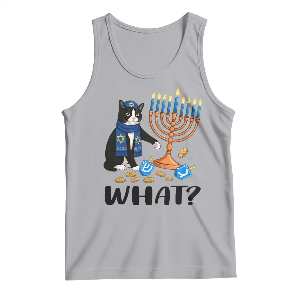 Funny Black Cat Chaos Hanukkah Menorah Gift Tank Top - Wonder Print Shop