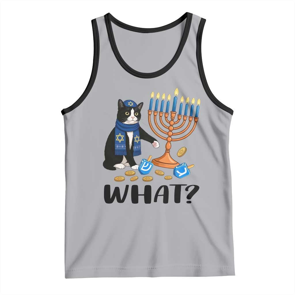 Funny Black Cat Chaos Hanukkah Menorah Gift Tank Top - Wonder Print Shop
