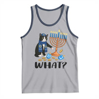 Funny Black Cat Chaos Hanukkah Menorah Gift Tank Top - Wonder Print Shop
