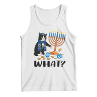Funny Black Cat Chaos Hanukkah Menorah Gift Tank Top - Wonder Print Shop