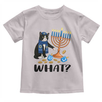 Funny Black Cat Chaos Hanukkah Menorah Gift Toddler T Shirt - Wonder Print Shop