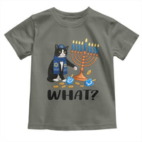 Funny Black Cat Chaos Hanukkah Menorah Gift Toddler T Shirt - Wonder Print Shop