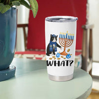 Funny Black Cat Chaos Hanukkah Menorah Gift Tumbler Cup - Wonder Print Shop
