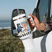 Funny Black Cat Chaos Hanukkah Menorah Gift Tumbler With Handle - Wonder Print Shop