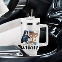 Funny Black Cat Chaos Hanukkah Menorah Gift Tumbler With Handle - Wonder Print Shop