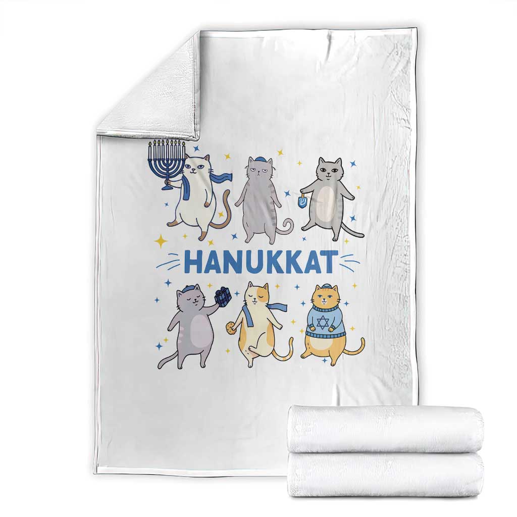 Hanukkat Throw Blanket Funny Cats Hanukkah Festival Of Lights Gift - Wonder Print Shop