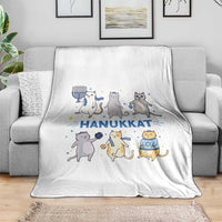 Hanukkat Throw Blanket Funny Cats Hanukkah Festival Of Lights Gift - Wonder Print Shop