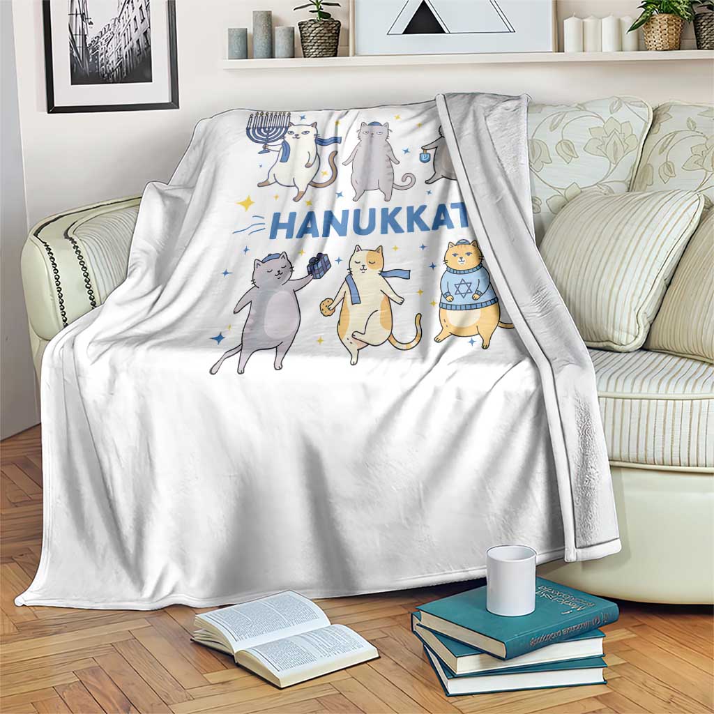 Hanukkat Throw Blanket Funny Cats Hanukkah Festival Of Lights Gift - Wonder Print Shop