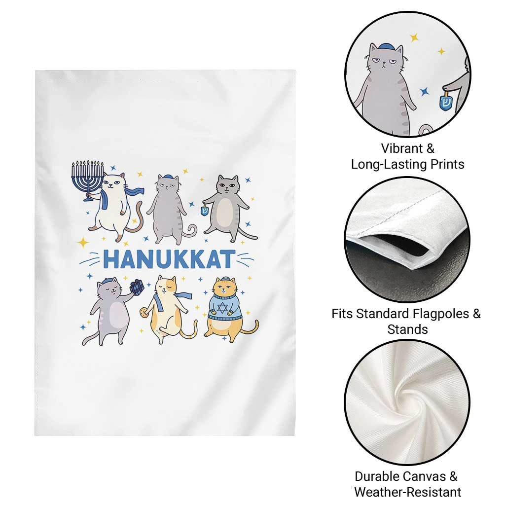 Hanukkat Garden Flag Funny Cats Hanukkah Festival Of Lights Gift - Wonder Print Shop