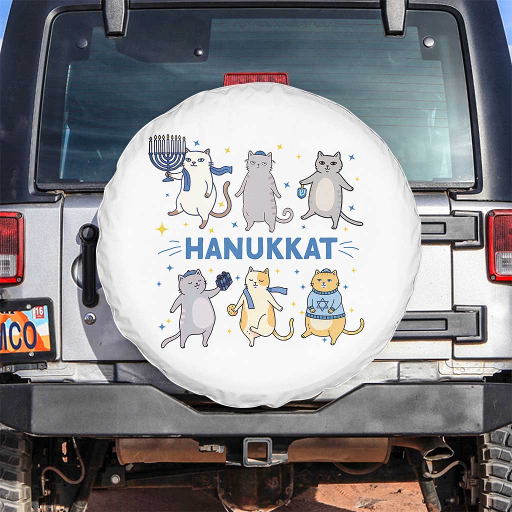 Hanukkat Spare Tire Cover Funny Cats Hanukkah Festival Of Lights Gift - Wonder Print Shop