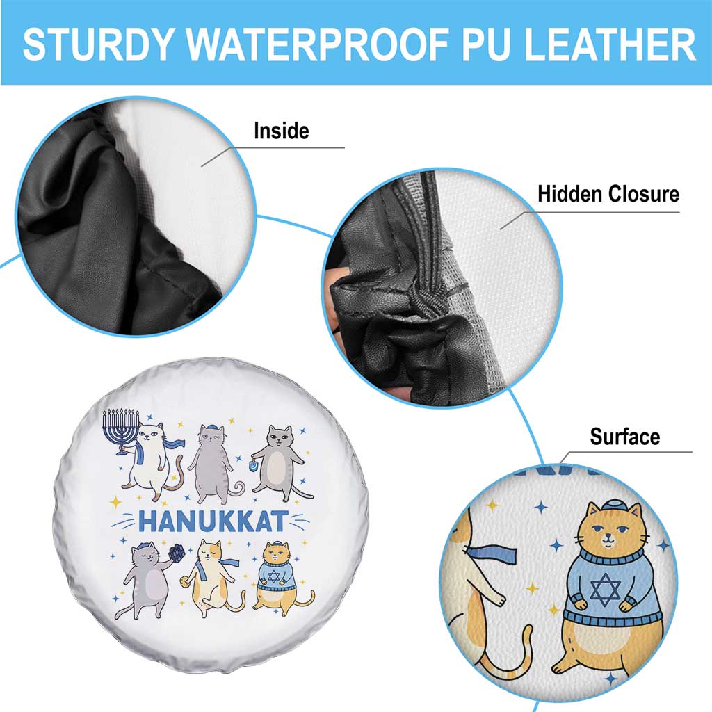 Hanukkat Spare Tire Cover Funny Cats Hanukkah Festival Of Lights Gift - Wonder Print Shop