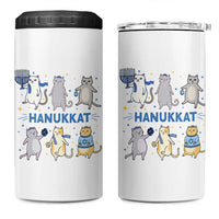 Hanukkat 4 in 1 Can Cooler Tumbler Funny Cats Hanukkah Festival Of Lights Gift - Wonder Print Shop