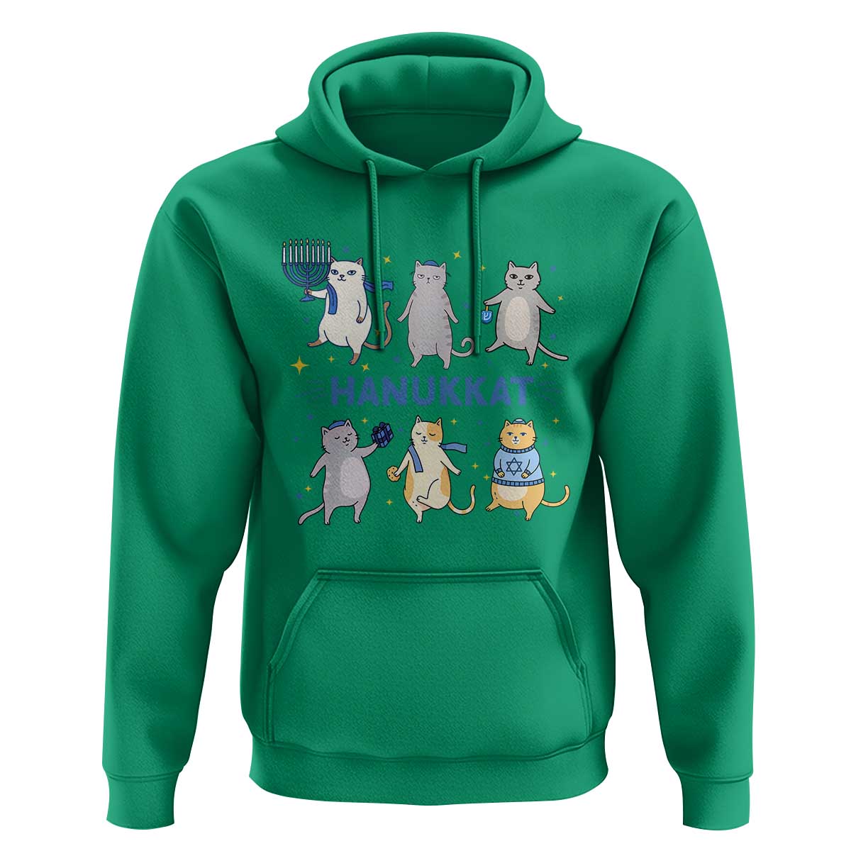 Hanukkat Hoodie Funny Cats Hanukkah Festival Of Lights Gift - Wonder Print Shop