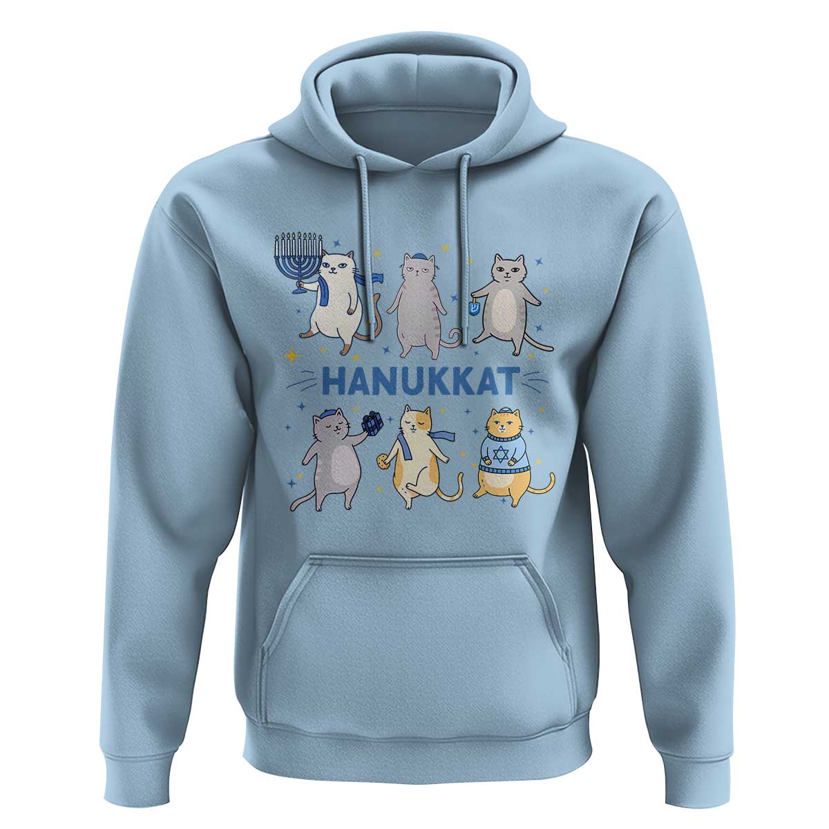 Hanukkat Hoodie Funny Cats Hanukkah Festival Of Lights Gift - Wonder Print Shop