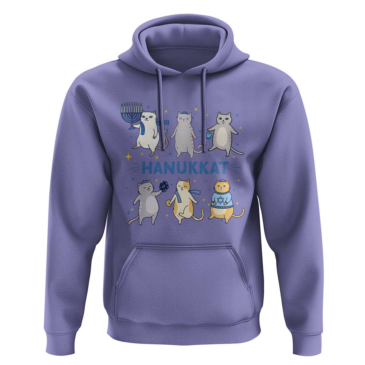 Hanukkat Hoodie Funny Cats Hanukkah Festival Of Lights Gift - Wonder Print Shop