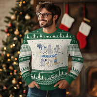Hanukkat Ugly Christmas Sweater Funny Cats Hanukkah Festival Of Lights Gift - Wonder Print Shop