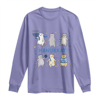 Hanukkat Long Sleeve Shirt Funny Cats Hanukkah Festival Of Lights Gift - Wonder Print Shop