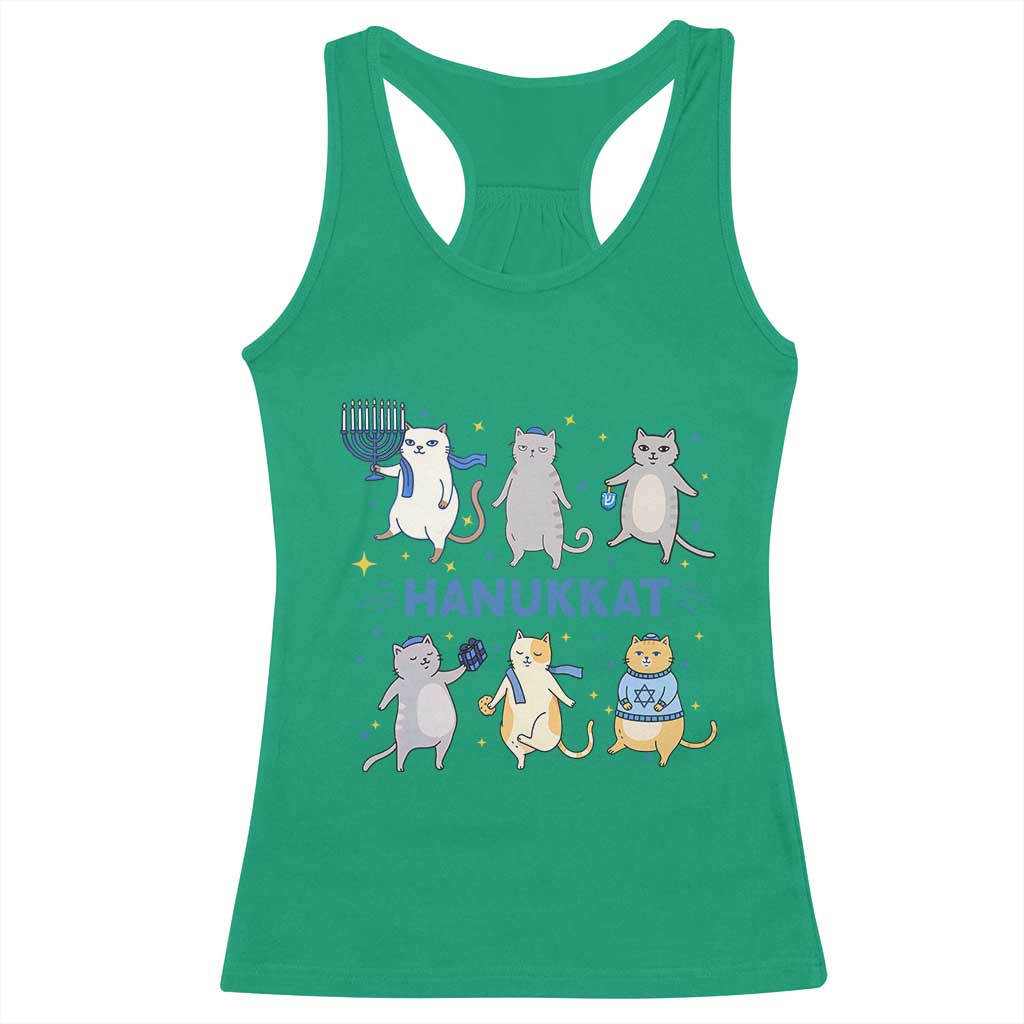Hanukkat Racerback Tank Top Funny Cats Hanukkah Festival Of Lights Gift - Wonder Print Shop