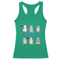 Hanukkat Racerback Tank Top Funny Cats Hanukkah Festival Of Lights Gift - Wonder Print Shop