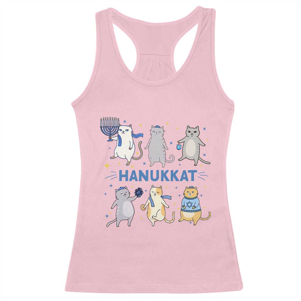 Hanukkat Racerback Tank Top Funny Cats Hanukkah Festival Of Lights Gift - Wonder Print Shop