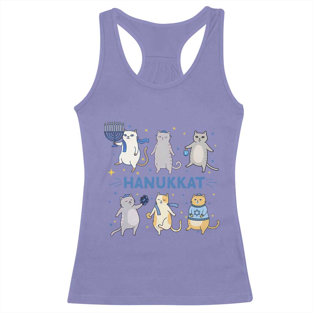 Hanukkat Racerback Tank Top Funny Cats Hanukkah Festival Of Lights Gift - Wonder Print Shop