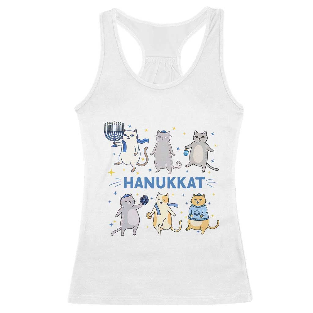 Hanukkat Racerback Tank Top Funny Cats Hanukkah Festival Of Lights Gift - Wonder Print Shop