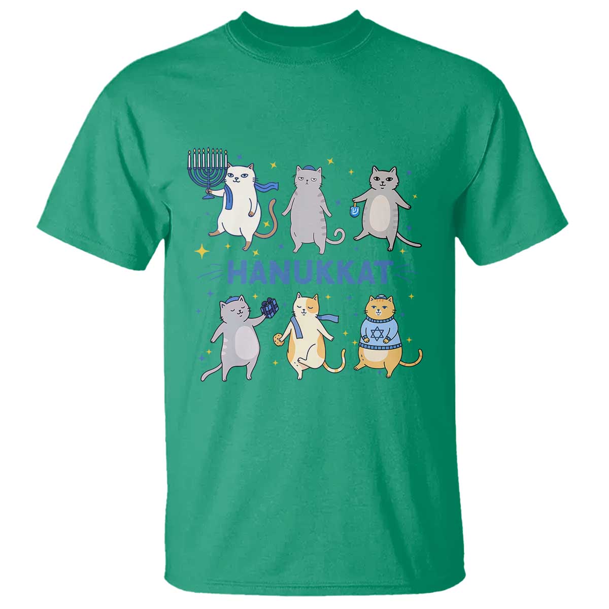Hanukkat T Shirt Funny Cats Hanukkah Festival Of Lights Gift - Wonder Print Shop