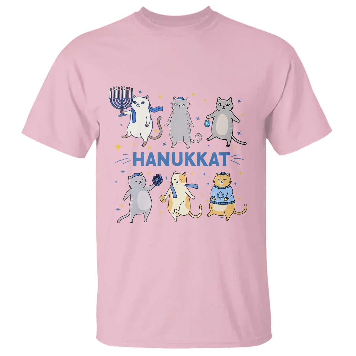 Hanukkat T Shirt Funny Cats Hanukkah Festival Of Lights Gift - Wonder Print Shop