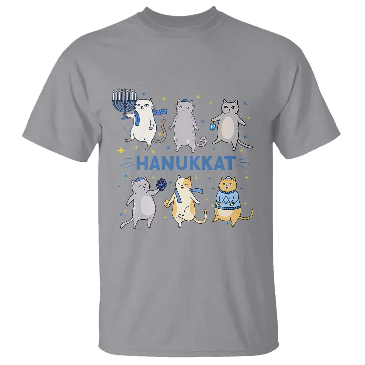 Hanukkat T Shirt Funny Cats Hanukkah Festival Of Lights Gift - Wonder Print Shop