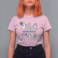 Hanukkat T Shirt For Women Funny Cats Hanukkah Festival Of Lights Gift - Wonder Print Shop