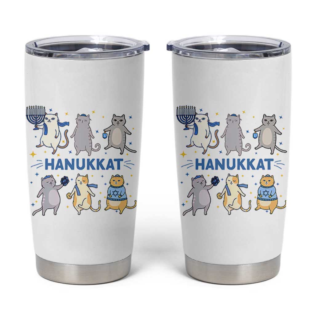 Hanukkat Tumbler Cup Funny Cats Hanukkah Festival Of Lights Gift - Wonder Print Shop