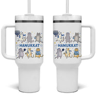 Hanukkat Tumbler With Handle Funny Cats Hanukkah Festival Of Lights Gift - Wonder Print Shop