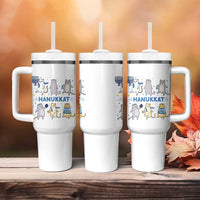 Hanukkat Tumbler With Handle Funny Cats Hanukkah Festival Of Lights Gift - Wonder Print Shop