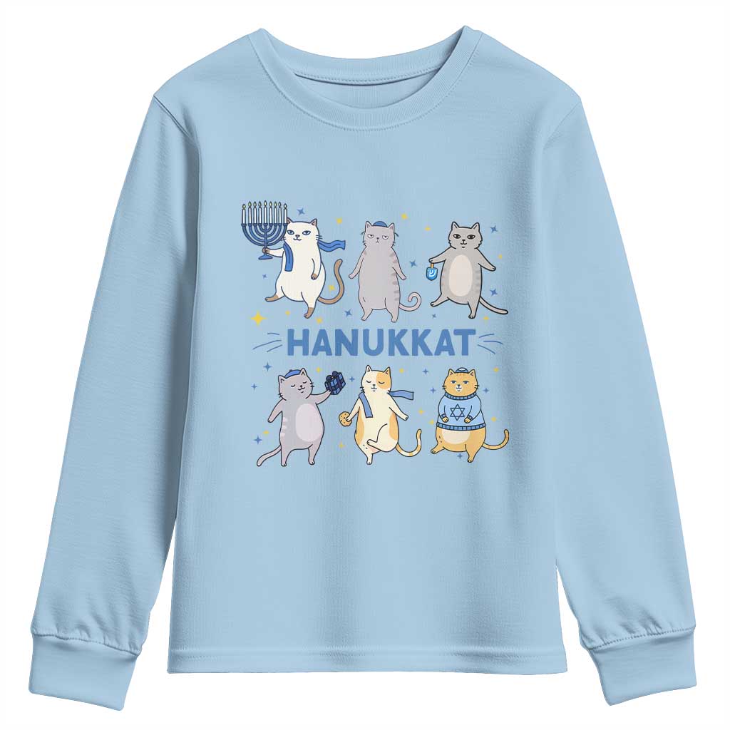 Hanukkat Youth Sweatshirt Funny Cats Hanukkah Festival Of Lights Gift - Wonder Print Shop