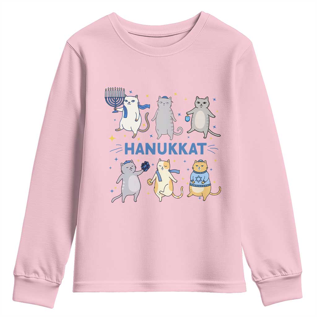 Hanukkat Youth Sweatshirt Funny Cats Hanukkah Festival Of Lights Gift - Wonder Print Shop