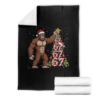 Bigfoot Christmas Tree 67 Throw Blanket Holiday Six Seven Meme Brainrot Gift - Wonder Print Shop