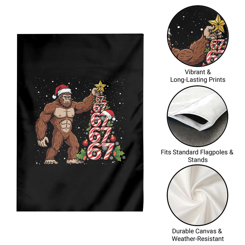 Bigfoot Christmas Tree 67 Garden Flag Holiday Six Seven Meme Brainrot Gift - Wonder Print Shop