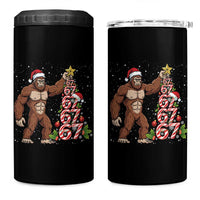 Bigfoot Christmas Tree 67 4 in 1 Can Cooler Tumbler Holiday Six Seven Meme Brainrot Gift - Wonder Print Shop