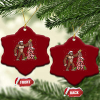 Bigfoot Christmas Tree 67 Ceramic Ornament Holiday Six Seven Meme Brainrot Gift - Wonder Print Shop