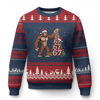 Bigfoot Xmas Tree 67 Ugly Christmas Sweater Holiday Six Seven Meme Brainrot Gift - Wonder Print Shop