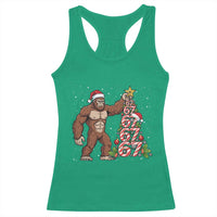 Bigfoot Christmas Tree 67 Racerback Tank Top Holiday Six Seven Meme Brainrot Gift - Wonder Print Shop