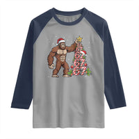 Bigfoot Christmas Tree 67 Raglan Shirt Holiday Six Seven Meme Brainrot Gift - Wonder Print Shop