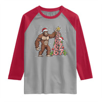 Bigfoot Christmas Tree 67 Raglan Shirt Holiday Six Seven Meme Brainrot Gift - Wonder Print Shop