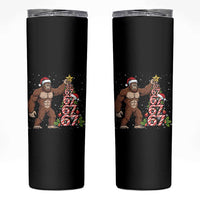Bigfoot Christmas Tree 67 Skinny Tumbler Holiday Six Seven Meme Brainrot Gift - Wonder Print Shop