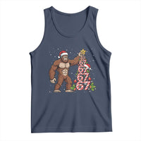 Bigfoot Christmas Tree 67 Tank Top Holiday Six Seven Meme Brainrot Gift - Wonder Print Shop